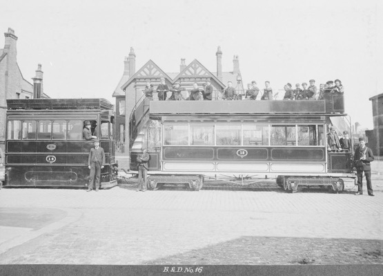 Burnley and District Tramways Steam Tram No 16 and Trailer No 15 1885