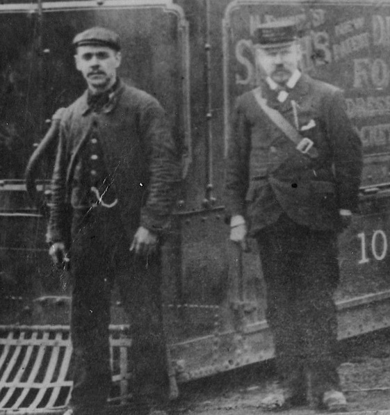 Bradford and Shelf Tramways steam tran conductor and driver