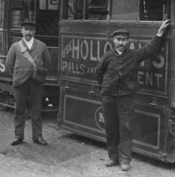 Birmingham and Aston Steam Tramways conductor and driver