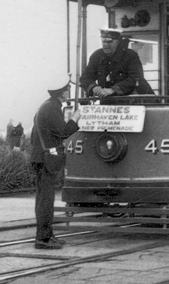 Lytham St Annes Corporation Tramways Tramcar No 45 at Gynn Square