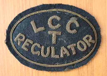 London County Council Tramways regulator cap badge