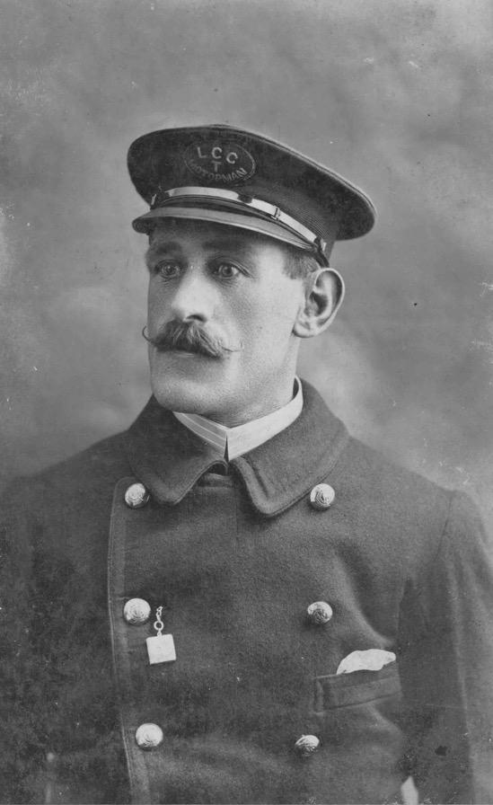 London County Council Tramways motorman circa 1904