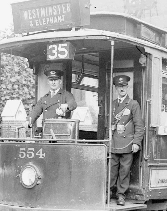 London County Council Tramways crew