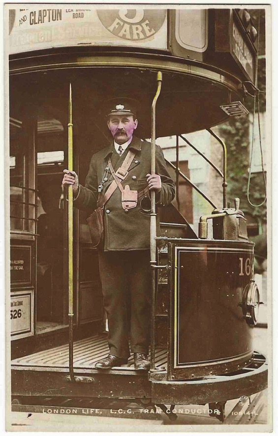 London County Council Tramways conductor