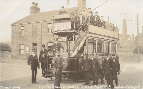 First tram from Leeds to Rodley on the 9th July 1906