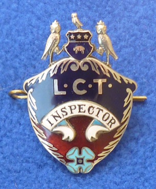 Leeds City Tramways Inspector's cap badge