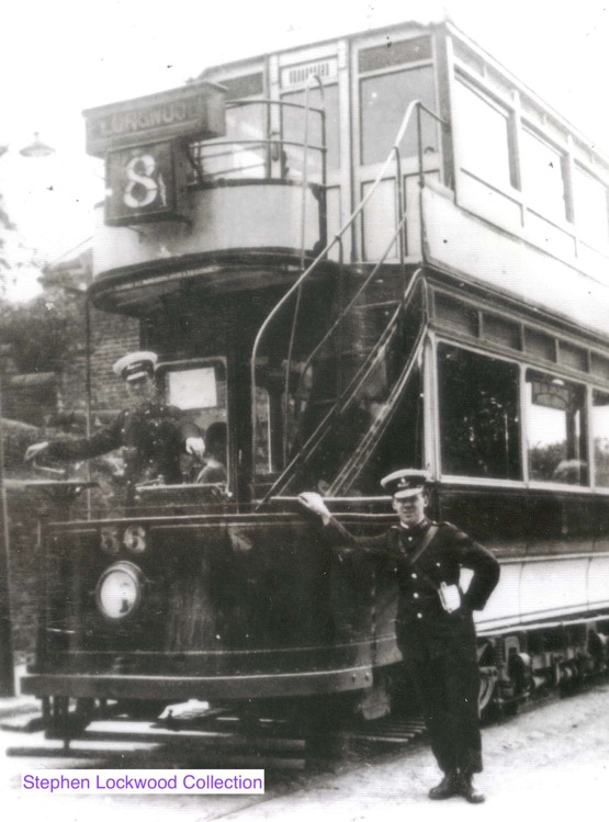 Huddersfield Corporation Tramways Tram No 56 and crew