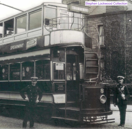 Huddersfield Corporation Tramways Tram No 8 and crew