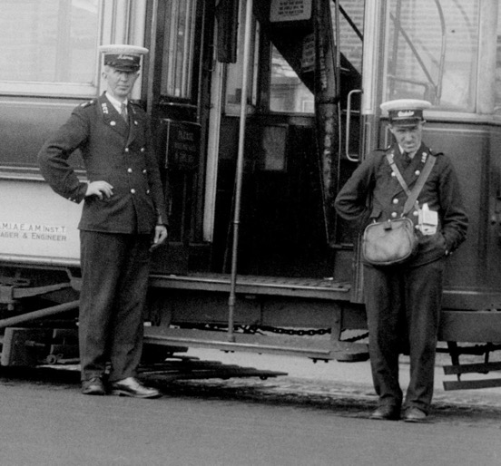 Huddersfield Corporation Tramways tram crew