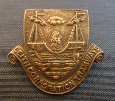 Leith Corporation Tramways cap badge