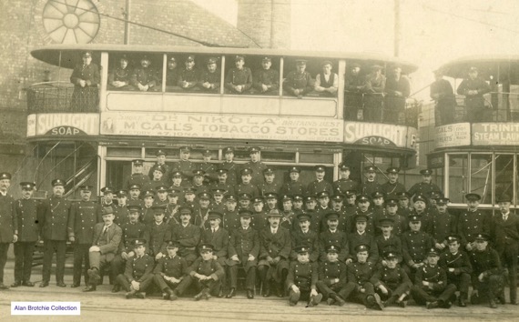 Leith Corporation Tramways depot photo circa 1920