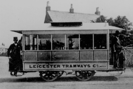 Leicester Tramways Company horse tram 1874