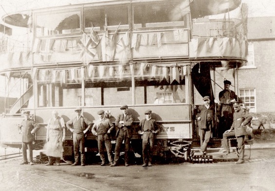Lincoln Corporation Tramways decorated tram
