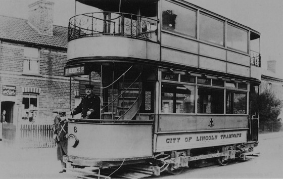 Lincoln City Tramways Tram No 6 St Benedicts Square 1910