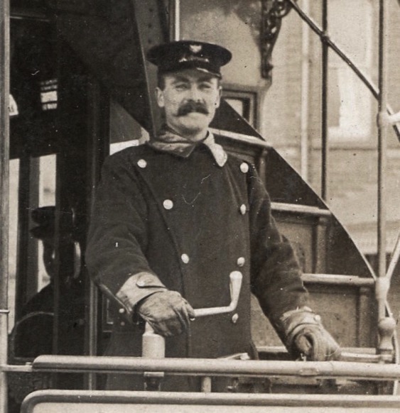 Lincoln City Tramways motorman 1907