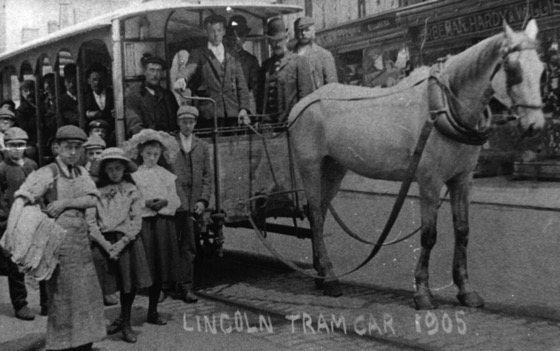 Lincoln Corporation Horse Tram No 7 in 1905