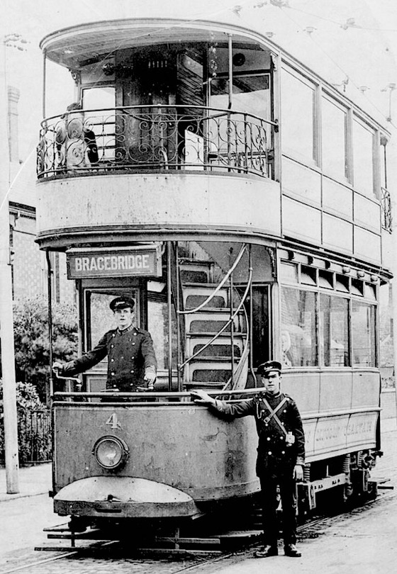 City of Lincoln tramways crew Tram No 4