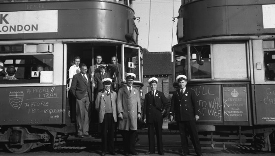 London Passenger Transport Board Tram No 1931 conductors and motormen