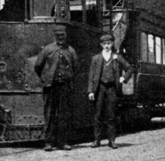 Haslingden Corporation Tramways steam tram crew