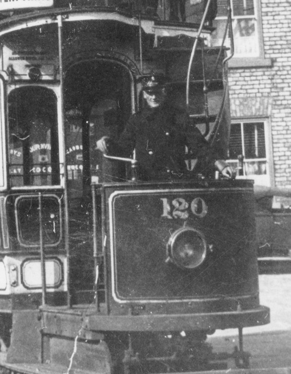 Middlesbrough Corporation Tramways Tram No 120 and driver