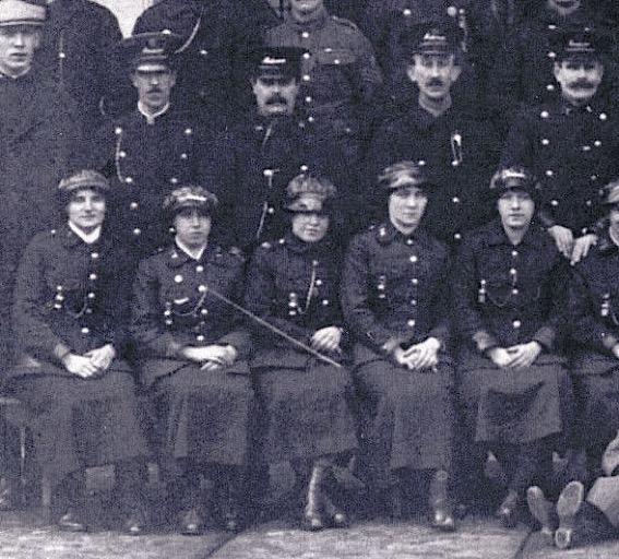 Ipswich Corporation Tramways Great War tram conductresses at Constantine Rd Depot