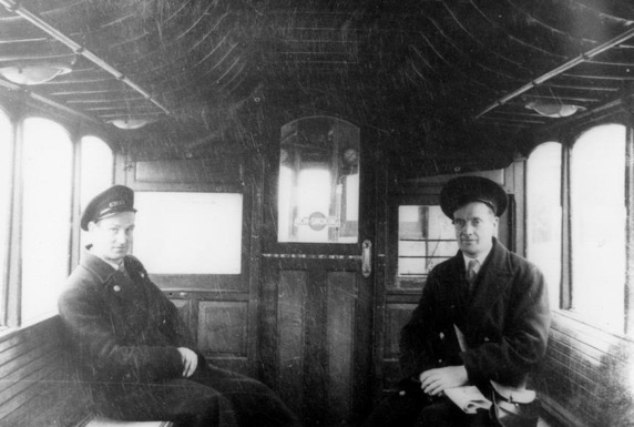 Hill of Howth Motorman Dick McGlue and Conductor Pat O'Dowd