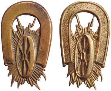 Jarrow and District Electric Tramways cap badges