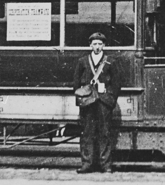 Heywood Corporation Tramways Steam Tram conductor 1905
