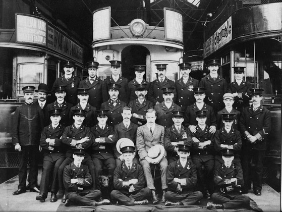 Merthyr Tydfil Electric Tramways depot staff 1903