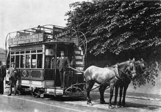 Leamington and Warwick Horse Tram No 7 at Leamington terminus