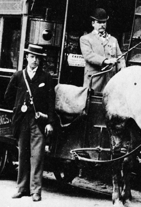 Ipswich horse tram conductor and driver