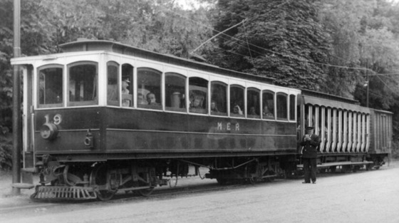 Manx Electric Railway tramcar No 19 1958