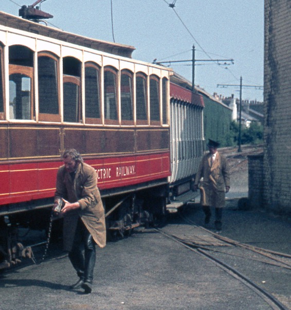 Manx Electric Railway tram crew Ramsey 1974
