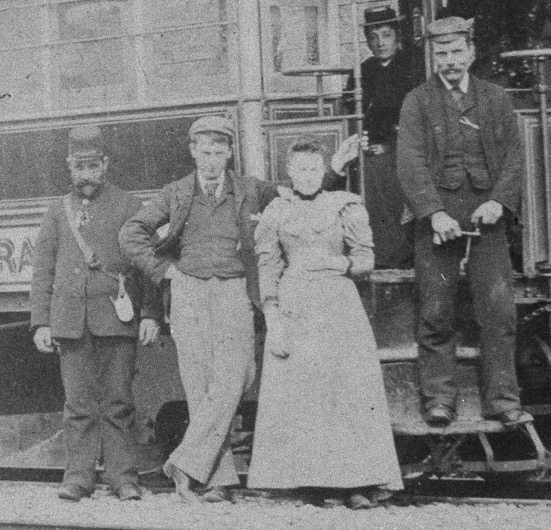 Douglas and Laxey Coast Electric Tramway Tram No 3 and crew