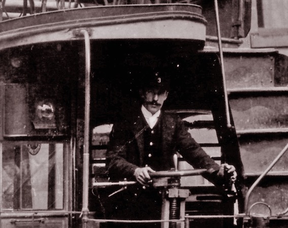 Matlock Cable Tramway Tram driver 1901 or 1902.