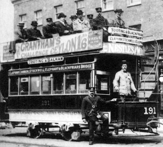 London Tramways Company tram No 191 and crew
