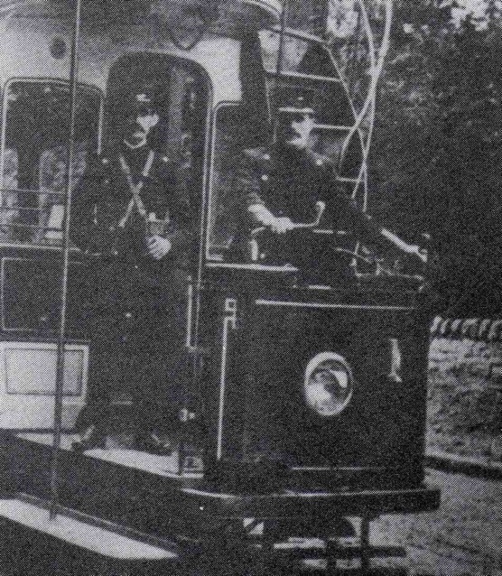 Mid-Yorkshire Tramways tram driver and conductor