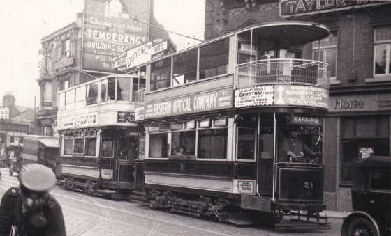 Ilford Council Tramways Tram No 21 Ilford Broadway April 1933