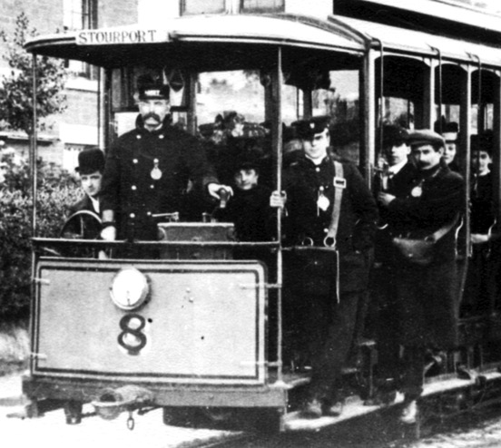 Kidderminster and Stourport Electric Tramways No 8 and crew