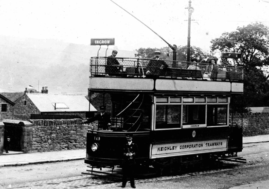 Keighley Corporation Tramways Tram No 10 at Ingrow in 1905