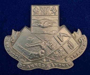 Blackpool St Annes and Lytham Tramways 1912 epaulette badge