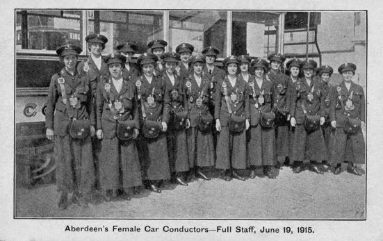 Aberdeen Corporation Tramways Great War Conductresses